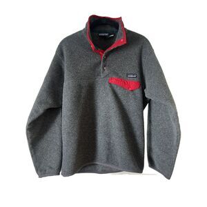 Patagonia Synchilla Men's XS Sweater Grey Fleece 1/4 Snap Fleece Pullover Top